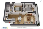 Double Grammar school zone, Freehold 2 beds 1 bath apartment, 51m2 plus a spacious balcony, 1.1 km to Auckland Girls’ Grammar School, 1.7 km to Auckland Grammar, 911/76 Wakefield Street, City Centre, Auckland
