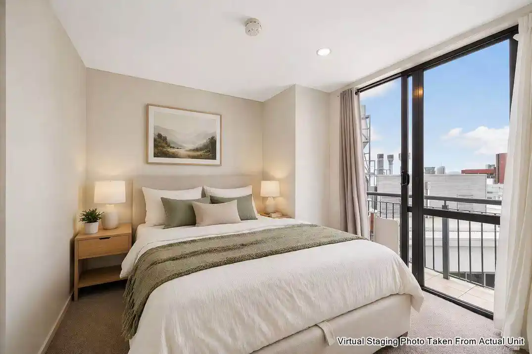 Double Grammar school zone, Freehold 2 beds 1 bath apartment, 51m2 plus a spacious balcony, 1.1 km to Auckland Girls’ Grammar School, 1.7 km to Auckland Grammar, 911/76 Wakefield Street, City Centre, Auckland