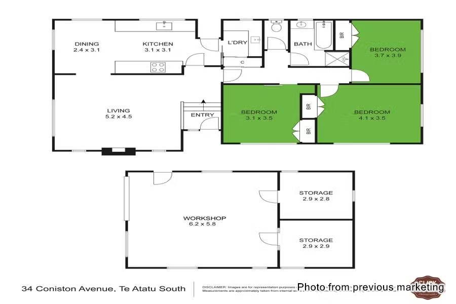 Urgent sell, Must sell, Ignore CV & Past Prices, Currently tenanted, 3 beds 1 bath house with garage on 812m2 section, The real bonus here is the huge rear workshop with two rooms and three-phase power, close to motorway access, local shops, and schooling, 0.5 km to Rangeview Intermediate, 34 Coniston Avenue, Te Atatu South, Auckland