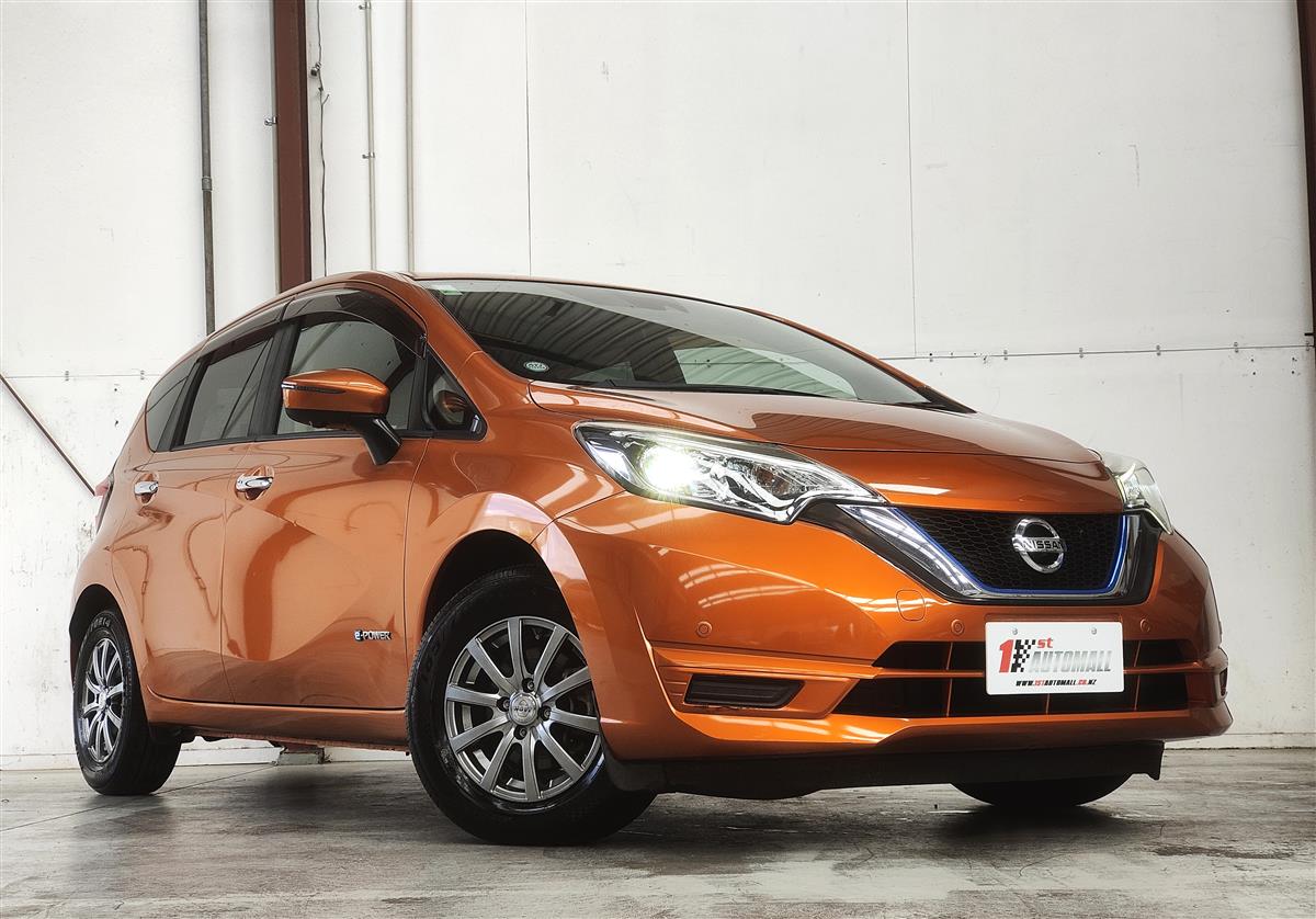 2016 Nissan Note X E-POWER/360 CAMERA/ALLOY WHEELS/RARE COLOUR Hatchback Automatic, 5 seats, Orange, Hybrid, 1,200 cc, 100,530 km