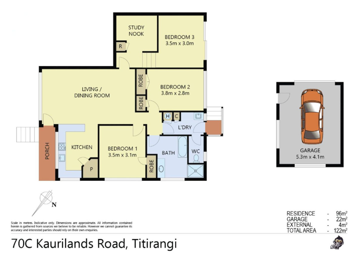 Renovated 3 beds 1 bath home with garage, just a short walk to highly sought-after Kaurilands Primary and Glen Eden Intermediate, while also being close to parks, cafés, Titirangi Village, and local amenities, 3/70 Kaurilands Road, Titirangi, Auckland