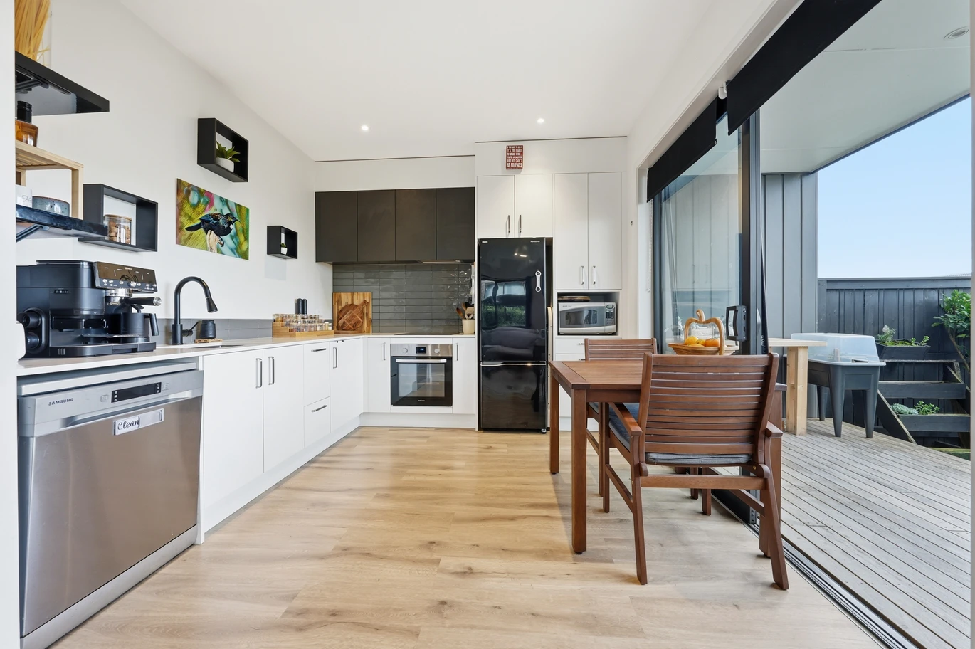 Built by Jalcon Homes, 2 beds 1 bath 1 car park apartment, Positioned on the ground level with its own private courtyard, just a short stroll to the heart of Kumeu, with easy access to Westgate Shopping Centre, SH16 motorway links, zoned for Huapai District School, St Paul’s School, and Massey High School, 3/38 Jane Maree Road Kumeu, Auckland