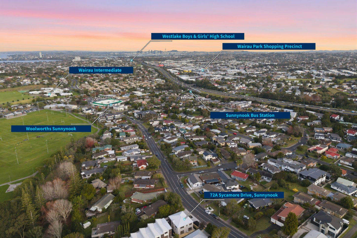 Westlake Boys & Westlake Girls High Schools zone, 193m2 Briandnew standalone 4 beds 3.5 baths home with double garage, Fully fenced private backyard, Brick + James Hardie exterior, Additional built-in storage cabinetry upstairs and in the separate laundry, close to to motorway access, bus station, shopping and amenities, 72A Sycamore Drive, Sunnynook, Auckland
