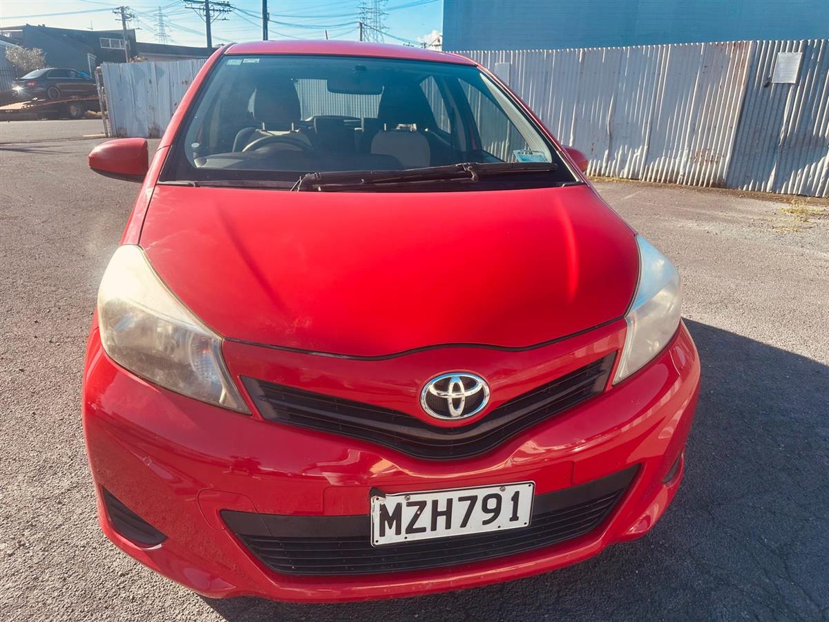 2012 Toyota Yaris YR 1.3P HATCH5 5M Hatchback Manual, NZ New, 5 seats, Petrol, 1,298 cc, 125,507 km