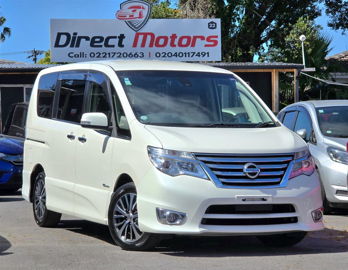 2014 Nissan Serena **S-Hybrid**Cruise Control**Leather Seats**Electric Doors**Reversing Camera**Lane Assist** Van Automatic, 8 seats, Hybrid, 1,997 cc, 119,789 km