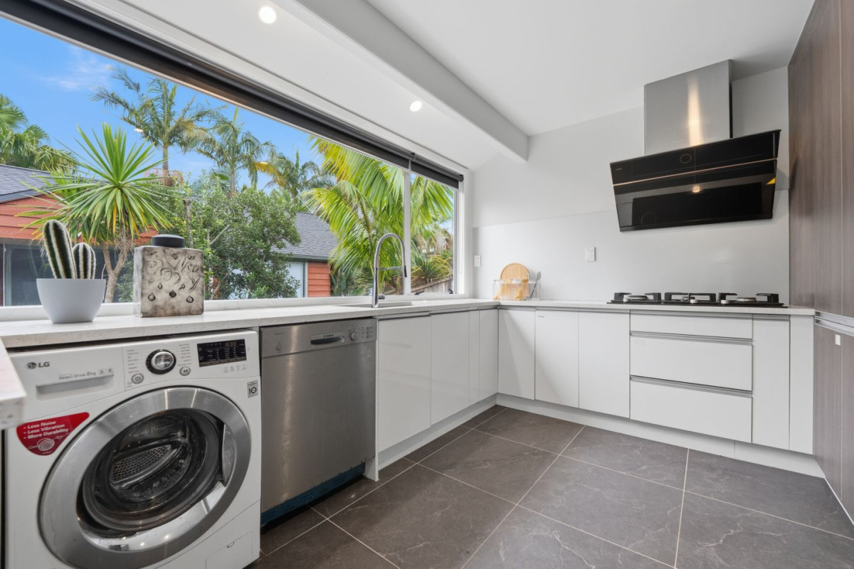 Home and Income, 7A Sailfish Drive, West Harbour, Auckland..160m2 4 beds 3 baths house with car parks on 468m2 section, Solid brick & cedar weatherboard cladding, Separate income area to help offset everyday living costs, close to schools, shops, motorway access & local amenities