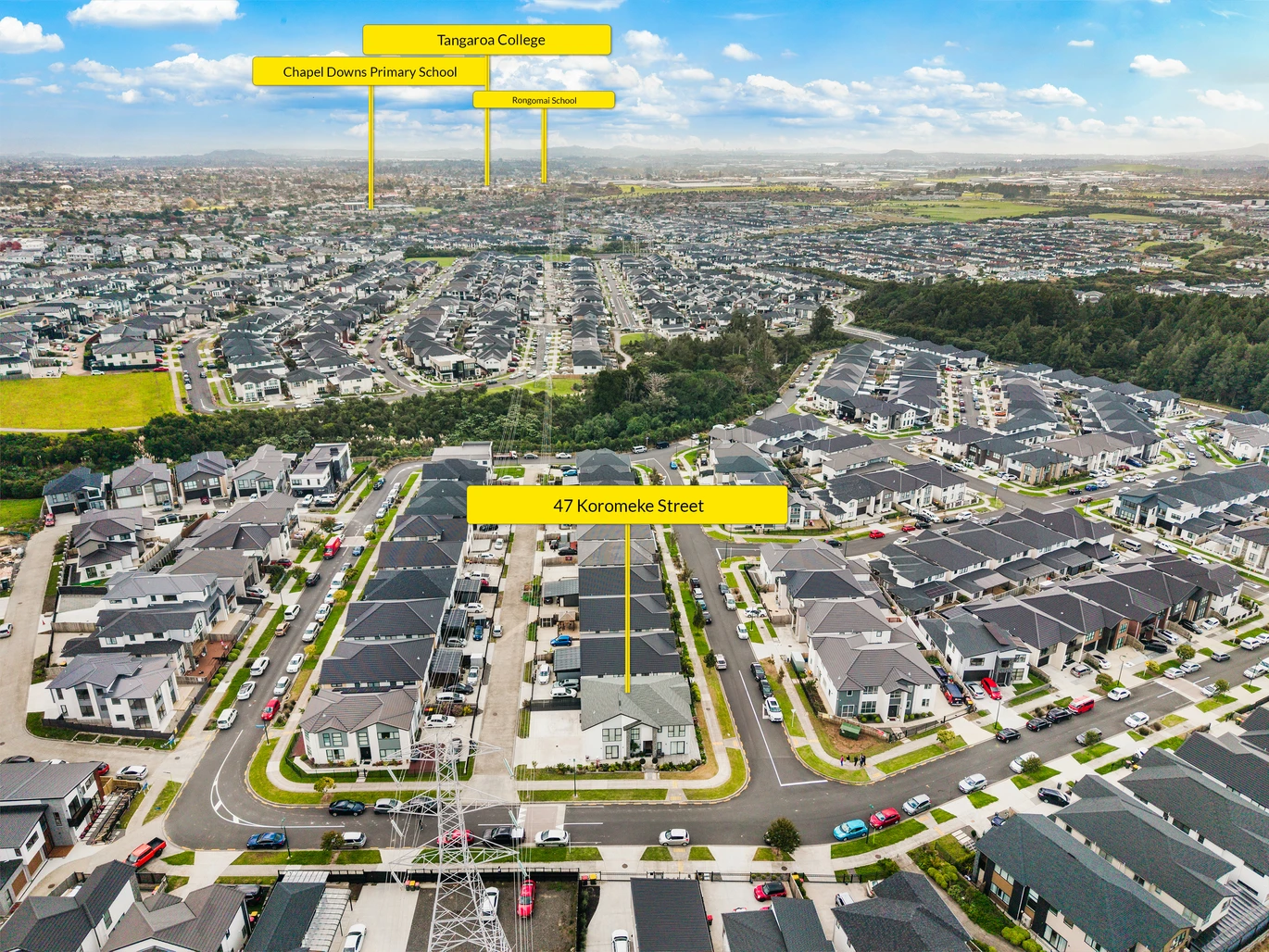 327m2 7 beds ( 5 ensuites) 6.5 baths house with double garage and 2-beds granny, total 6 car parks, close to schools, shopping centre, easy motorway access, 47 Koromeke Street Flat Bush, Auckland
