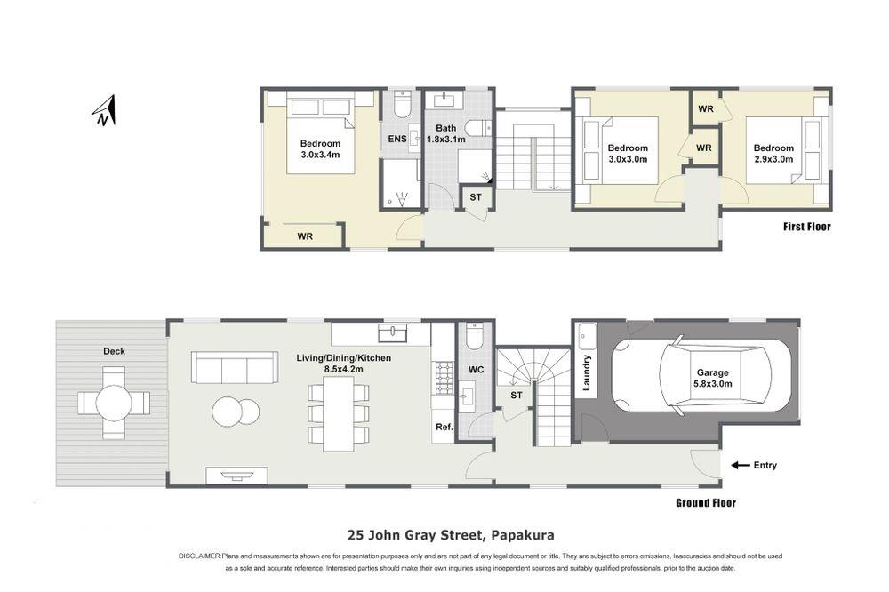 Brandnew standalone 3 beds 2.5 baths house with garage, move-in ready, close to the train station, shops, cafes, schools, child care center and the famous Bruce Pulman Park. Zoned for Kauri Flat School, Mansell Senior School and Papakura High School, 25 John Gray Street, Takanini, Auckland
