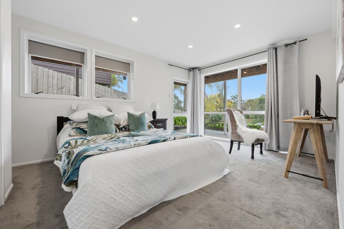 Home and Income, 7A Sailfish Drive, West Harbour, Auckland..160m2 4 beds 3 baths house with car parks on 468m2 section, Solid brick & cedar weatherboard cladding, Separate income area to help offset everyday living costs, close to schools, shops, motorway access & local amenities