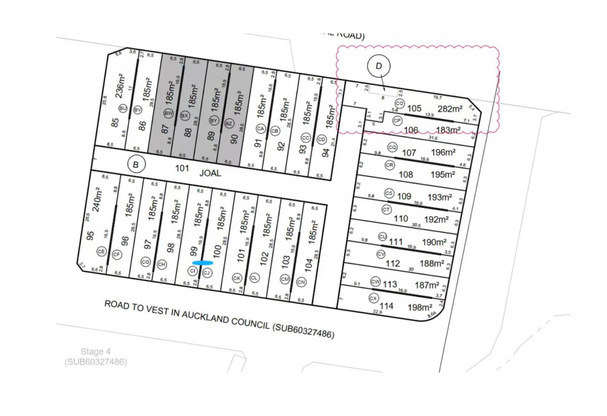 2 lots, Ready-to-go duplex, Titles Issued, Building terms negotiable, with RC, BC and site setout complete, Each lot features 3-beds (93sqm building on 185sqm land), 30 & 32 Kaapehu Street, Karaka, Auckland