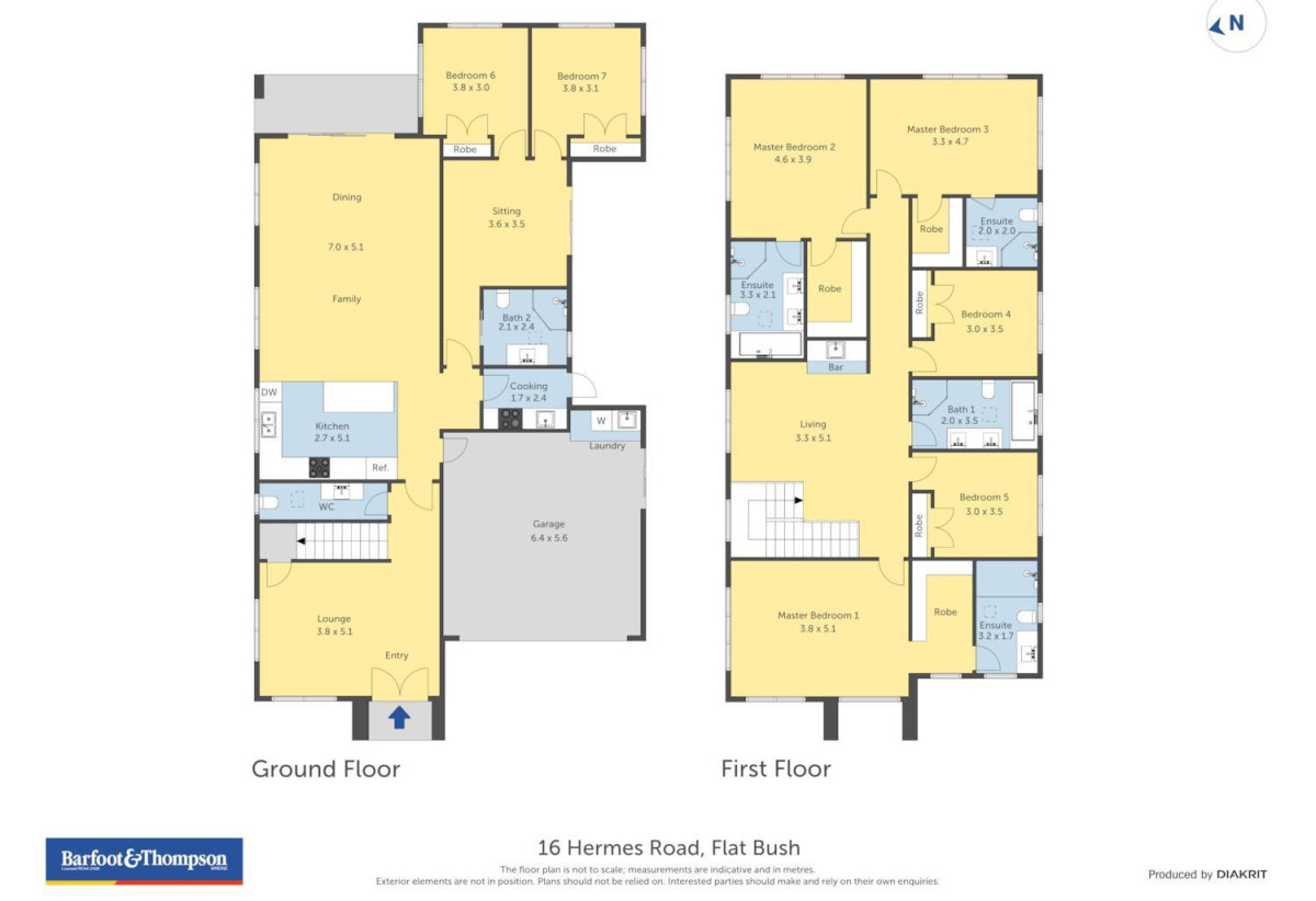 2 Kitchens, 338m2 7 beds ( 3 ensuites) 5.5 baths house with double garage and 2-beds granny on 431m2 section, close to schools, Ormiston shopping centre, 0.6 km to Te Uho o Te Nikau Primary School, 1.7 km to Ormiston Junior College and Ormiston Senior College, 16 Hermes Road, Flat Bush, Auckland