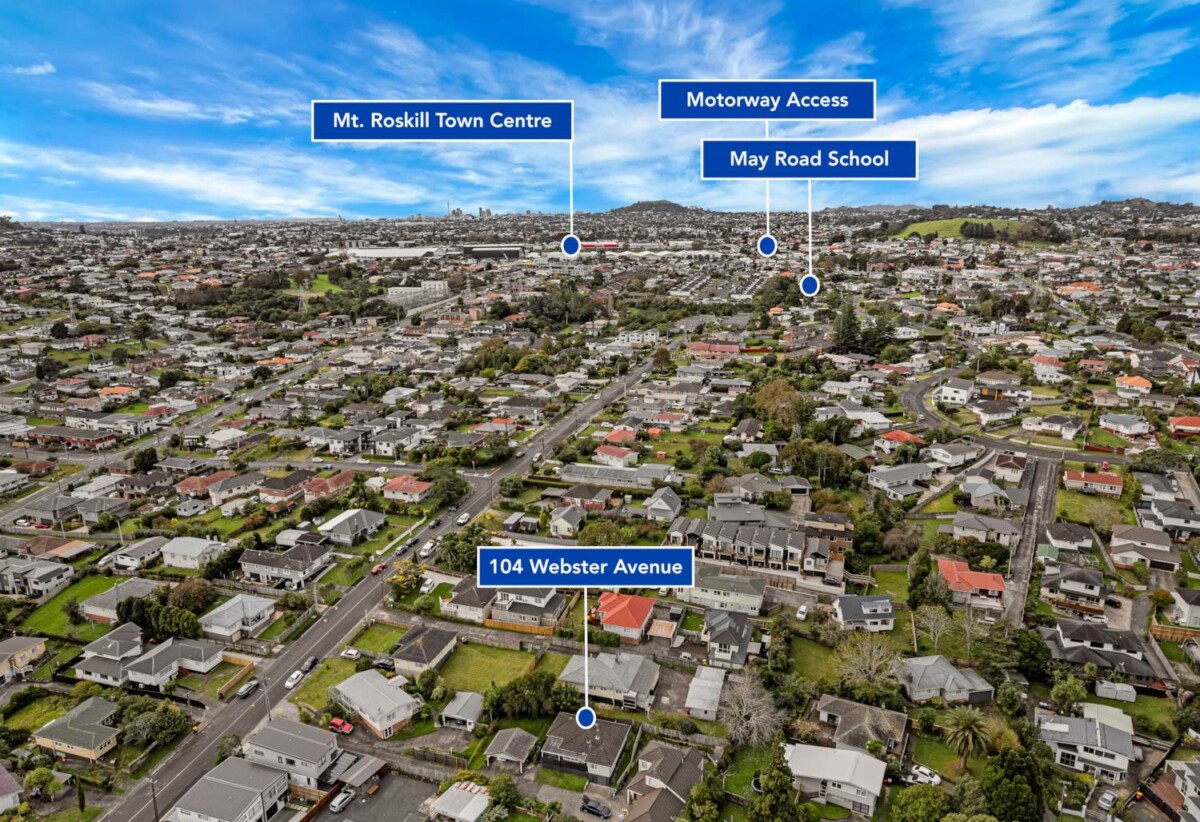 3 beds 1 bath house with carport on 401m2 section, close to schools, shops, parks, golf club, 0.7 km to May Road School, 0.8 km to Lynfield College, 104 Webster Avenue, Mt Roskill, Auckland