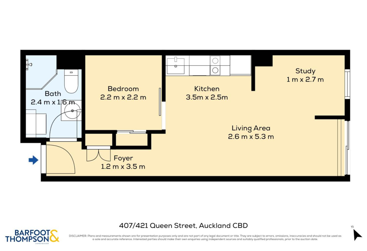 Motivated Vendor Wants It go, Auckland Girls’ Grammar School zone, 34m2 Freehold Renovated 1 bed 1 bath apartment, Move-in ready, 0.7 km to Auckland Girls’ Grammar School, 407/421 Queen Street, City Centre, Auckland