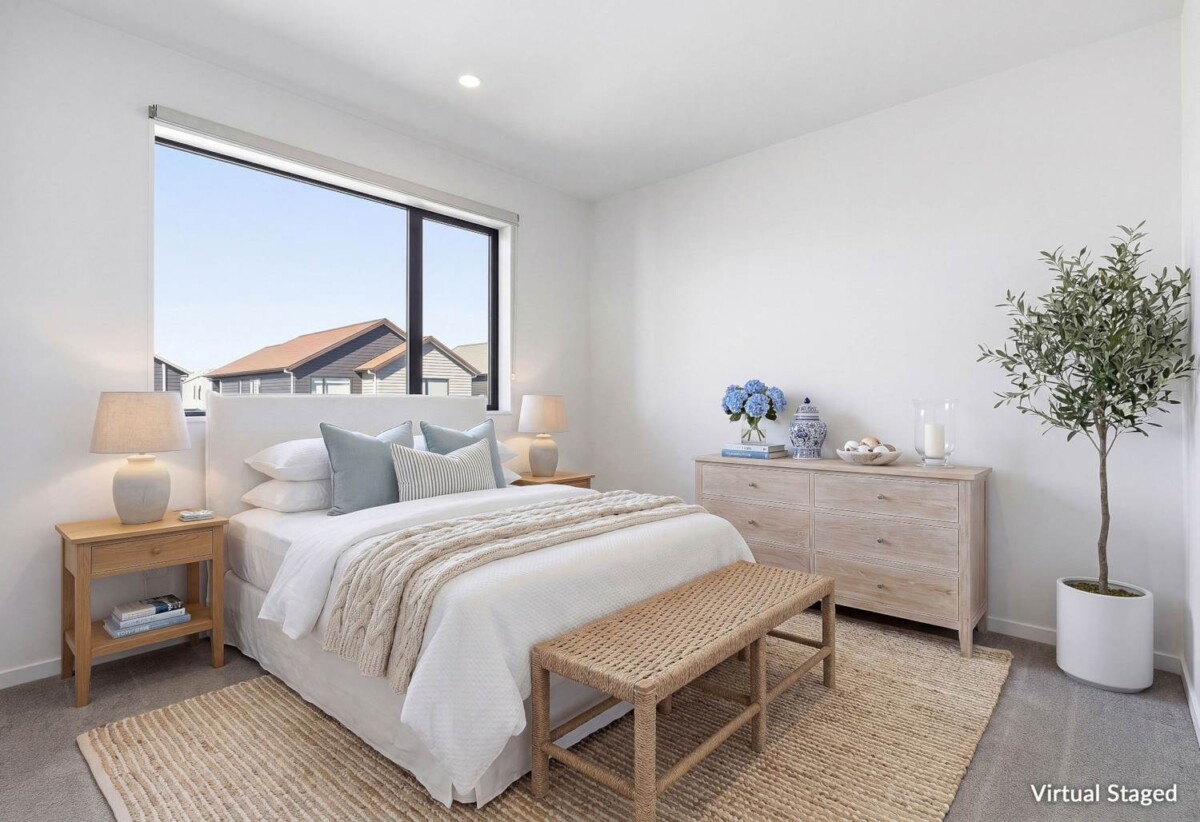 4 beds 2.5 baths home with double standalone double garage, Floor area – 179sqm (includes house 143sqm, garage 36sqm), CV 2024 – $1.15M, close to shops, schools, easy motorway access, 0.4 km to Hobsonville Point Secondary School, 0.5 km to Hobsonville Point Primary School, 135E Clark Road, Hobsonville, Auckland