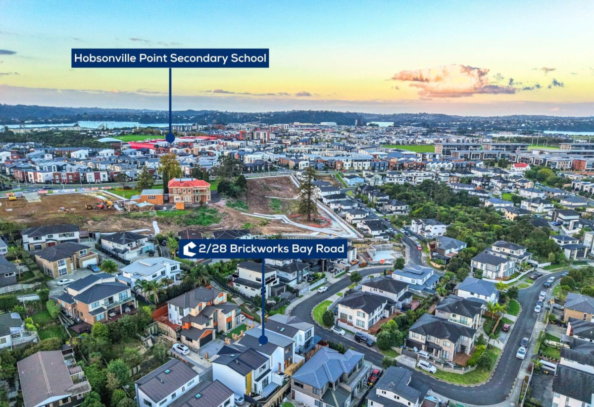 Brandnew standalone 4 beds 2.5 baths home with garage, moments from top schools, coastal walkways, parks, ferry transport, and local amenities, motorway access, 0.8 km to Hobsonville Point Secondary School, 0.9 km to Scott Point School, 2/28 Brickworks Bay Road, Hobsonvil, Auckland