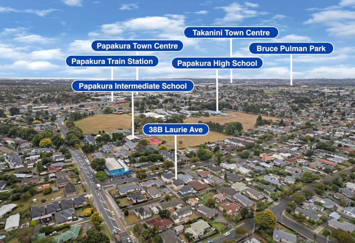 6 beds 3 baths house with double garage on 358m2 section, 1 bed 1 bath ground floor, minutes to Papakura town centre, schools, motorway access, 0.1 km to Papakura Intermediate, 0.5 km to Kelvin Road School and Papakura High School, 38B Laurie Avenue, Papakura, Auckland