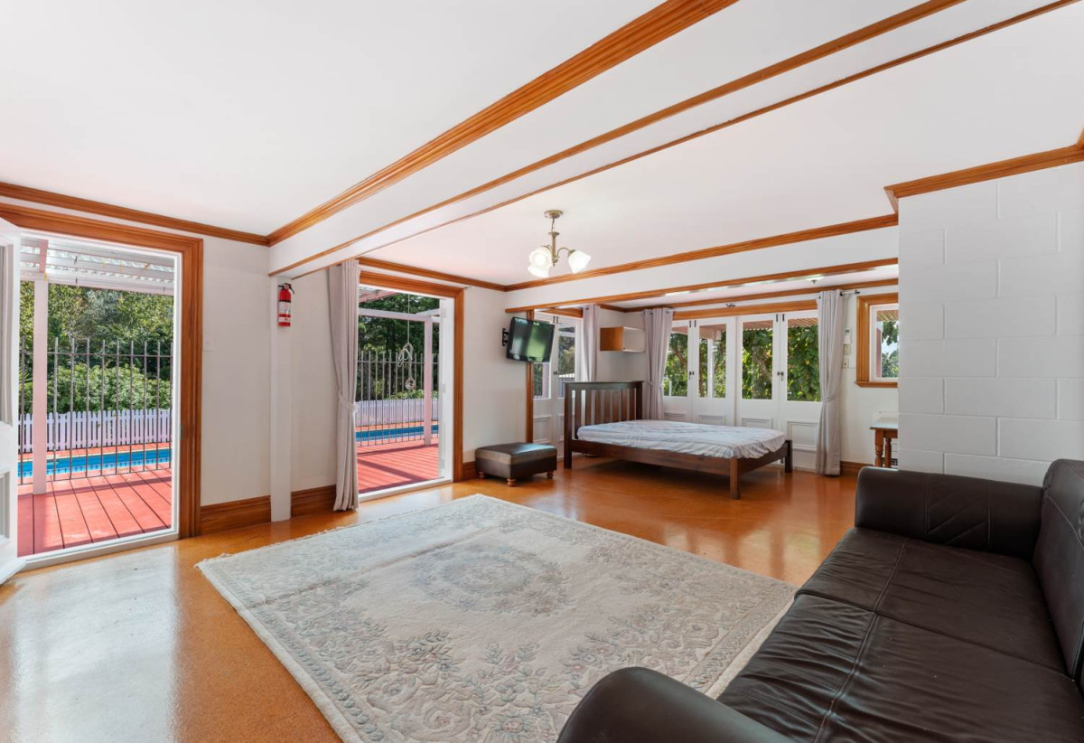 5.2457ha section, More than 320m2 Lifestyle 5 beds 3 baths house, storage for cars or tractors, seven paddocks, mature trees, a natural spring, landscaped ponds, a tennis court and a heated 100,000-litre swimming pool. Downstairs A home theatre, rumpus room, larder, laundry, linen room, sauna, bathroom and generous storage, 0.4 km to Taupaki School, 364 Waitakere Road, Taupaki, Auckland