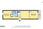 Auckland Girls’ Grammar School zone, Freehold 2 beds 1 bath apartment, 32sqm internal size PLUS a good-sized balcony, Full furniture package is included, move-in ready, 0.9 km to Auckland Girls’ Grammar School, 1229/72 Nelson Street, City Centre, Auckland