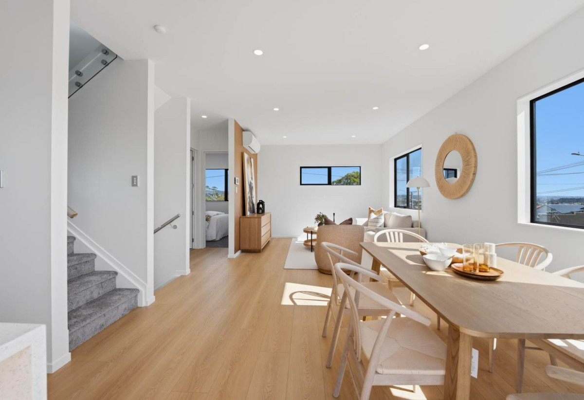 Brandnew standalone 5 beds 4 baths home with garage, 2 beds 1 bath ground floor, close to schools, shops, supermarkets, reserves, gulf club, 0.6 km to Lynfield College, 73,75/79 Cnr Terry Street and McFadzean Drive, Blockhouse Bay, Auckland