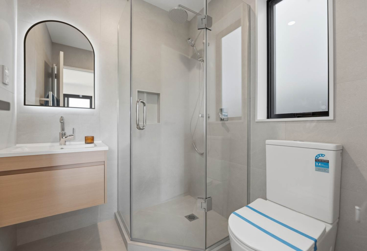 Brandnew standalone 5 beds 4 baths home with garage, 2 beds 1 bath ground floor, close to schools, shops, supermarkets, reserves, gulf club, 0.6 km to Lynfield College, 73,75/79 Cnr Terry Street and McFadzean Drive, Blockhouse Bay, Auckland