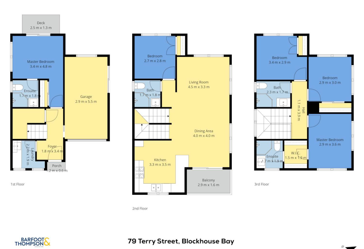 Brandnew standalone 5 beds (2 ensuites) 4 baths house with garage, 1 ensuite ground floor, close to schools, shops, supermarkets, reserves, golf club, 0.6 km to Lynfield College, 79 Terry Street, Blockhouse Bay, Auckland