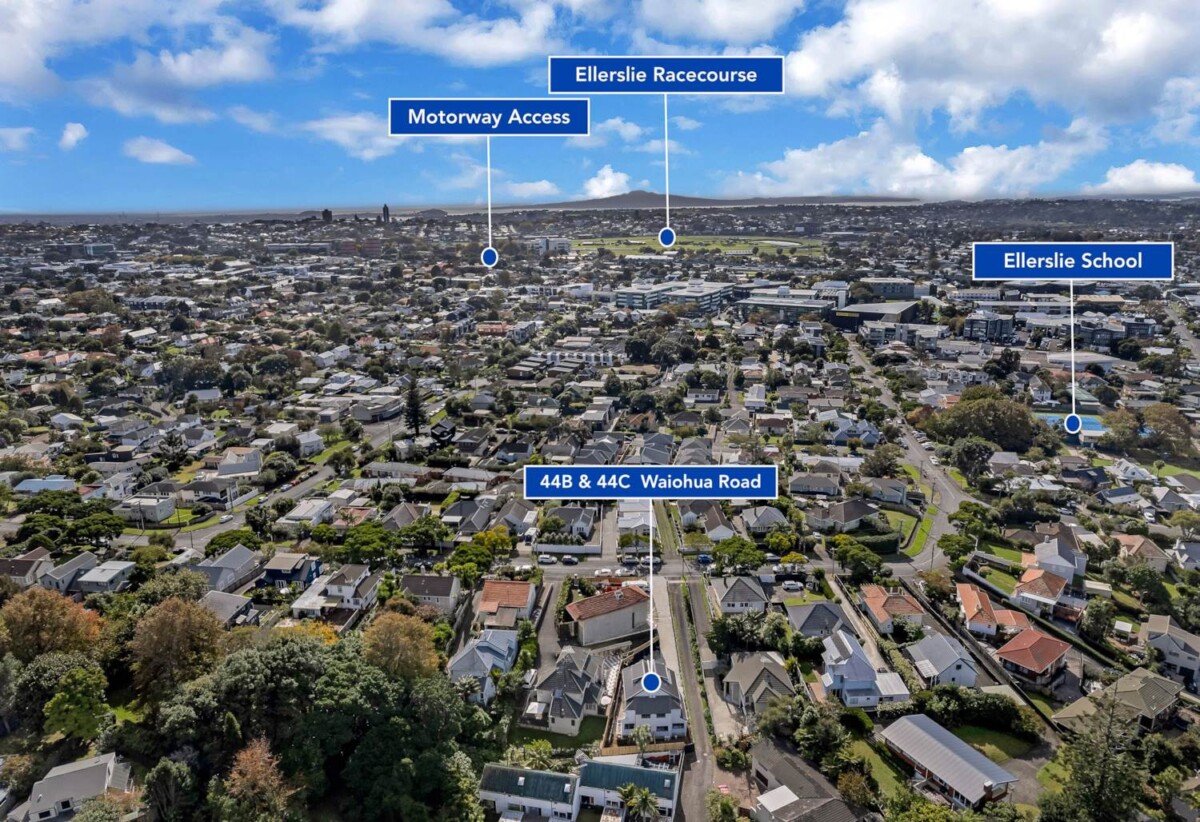 Brandnew 3 beds 2.5 bath Duplex home with garage, close to schools shops, parks, motorway access, 0.6 km to Ellerslie School, 1.7 km to Remuera Intermediate, 44B & 44C Waiohua Road, Greenlane, Auckland