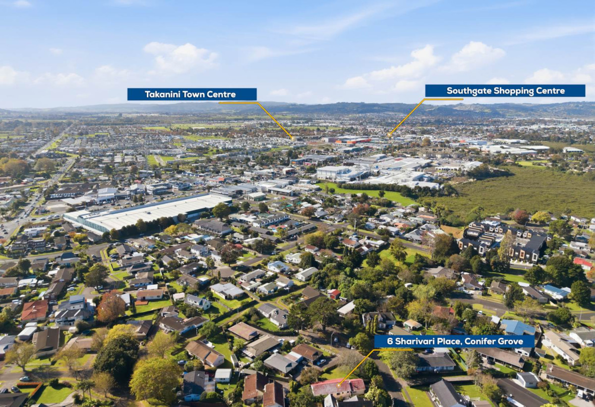 4 beds 1 bath house with double garage on 706m2 section, close to shops, public transport, and motorway access. 0.5 km to Conifer Grove School, 6 Sharivari Place, Conifer Grove, Auckland
