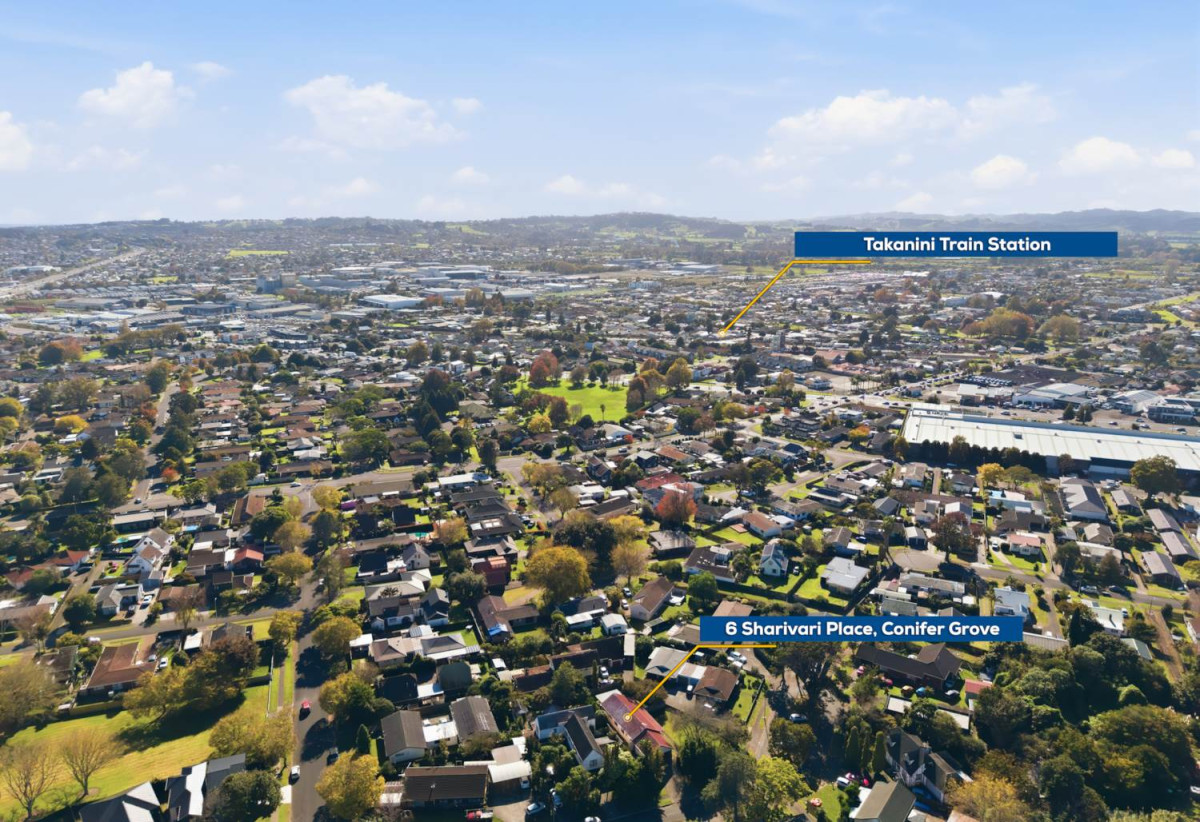 4 beds 1 bath house with double garage on 706m2 section, close to shops, public transport, and motorway access. 0.5 km to Conifer Grove School, 6 Sharivari Place, Conifer Grove, Auckland