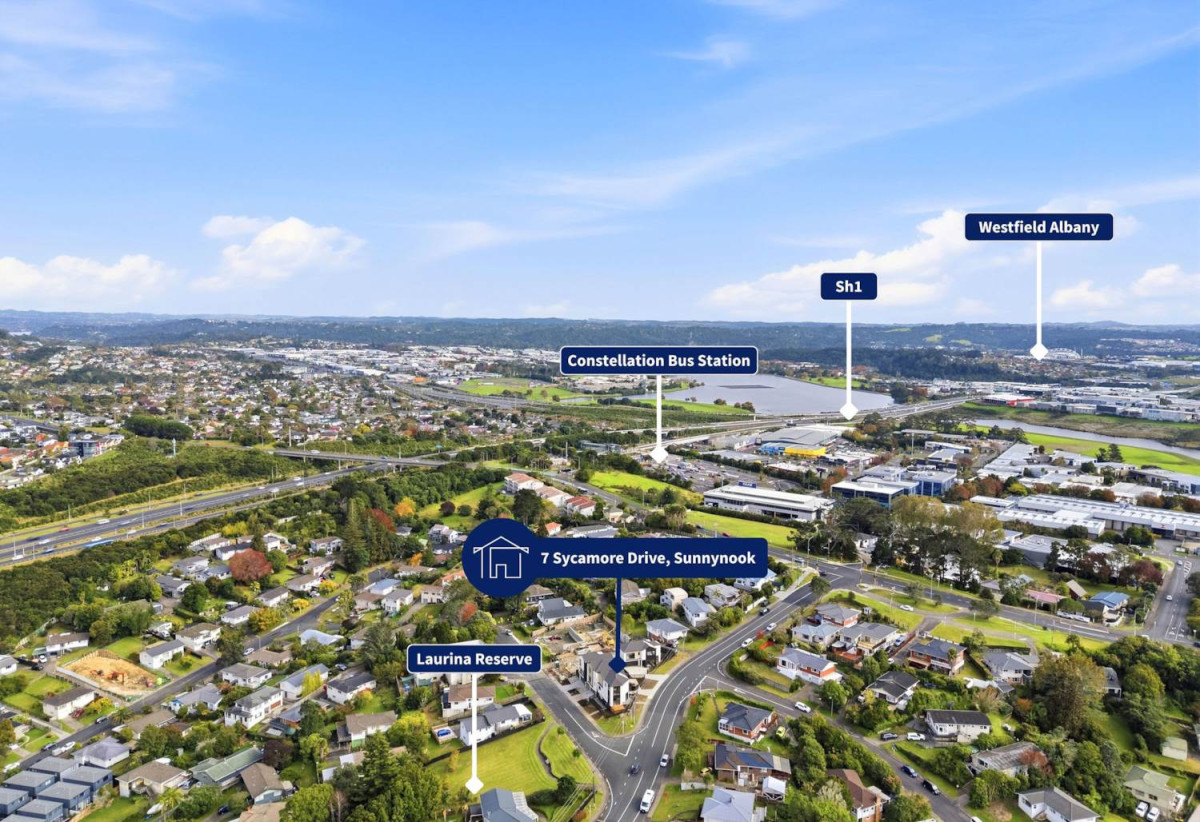 Westlake Boys’ and Girls’ School zones, Brandnew standalone 3 beds 2.5 baths home with double garage, Sunnynook Park, Woolworths Supermarket, and Sunnynook Bus Station are all within walking distance. Quick access to the motorway, 7 Sycamore Drive, Sunnynook, Auckland