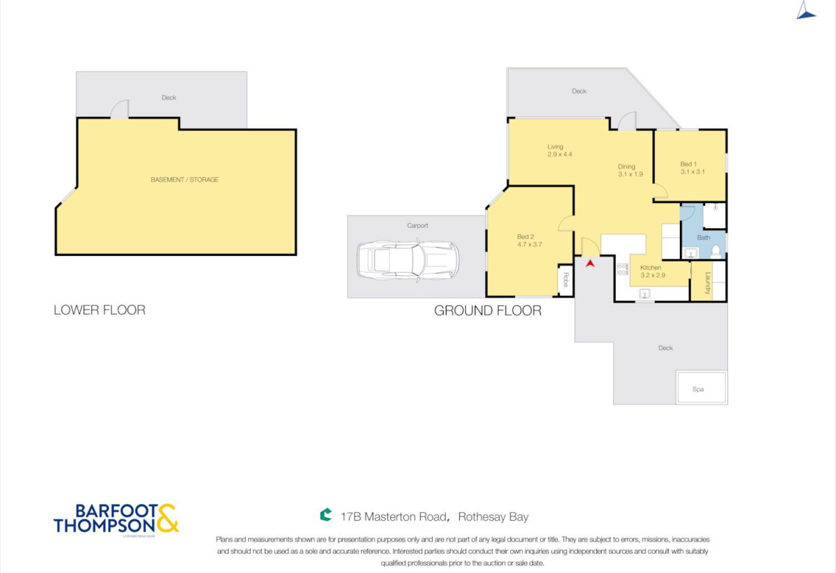 Rangitoto College zone, Move-in ready, Renovated 2 beds 1 bath house with carports and spa pool, An easy 7-minute stroll to Rothesay Bay Beach and 2 minutes to local schooling, In-zone for the prestigious Rangitoto College, Murrays Bay Intermediate, and Browns Bay Primary, 2/17 Masterton Road, Rothesay Bay, Auckland