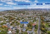 1019m2 section, 3 beds 1 bath house with garage, currently rented, close to schools, golf club, tennis club, parks, shops, supermarket, 0.6 km to Marshall Laing School, 0.9 km to Lynfield College, 16 Jamaica Place, Blockhouse Bay, Auckland