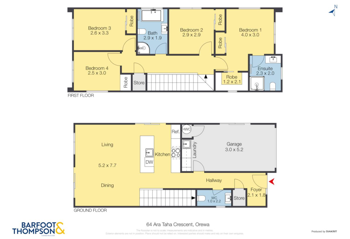 Urgent Sale Required- Bring your offers, Brandnew 4 beds 2.5 baths house with garage on 359m2 section, minutes from Orewa Beach, local shops, schools, and motorway access, 1.5 km to Orewa Primary School, 64 Ara Taha Crescent, Orewa, Auckland