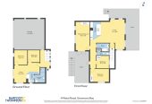 Vendor requires urgent sale, – 1181m2 Corner Site – Ignore Previous Sale Price, 5 beds 2 bath house with garage and 2-beds 1 bath lounge downstairs, downstairs space is currently rented, minutes from Stanmore Bay Beach, schools, parks, shops, cafés, and Whangaparaoa Plaza, 0.5 km to Whangaparaoa College, 4 Matai Road, Stanmore Bay, Auckland