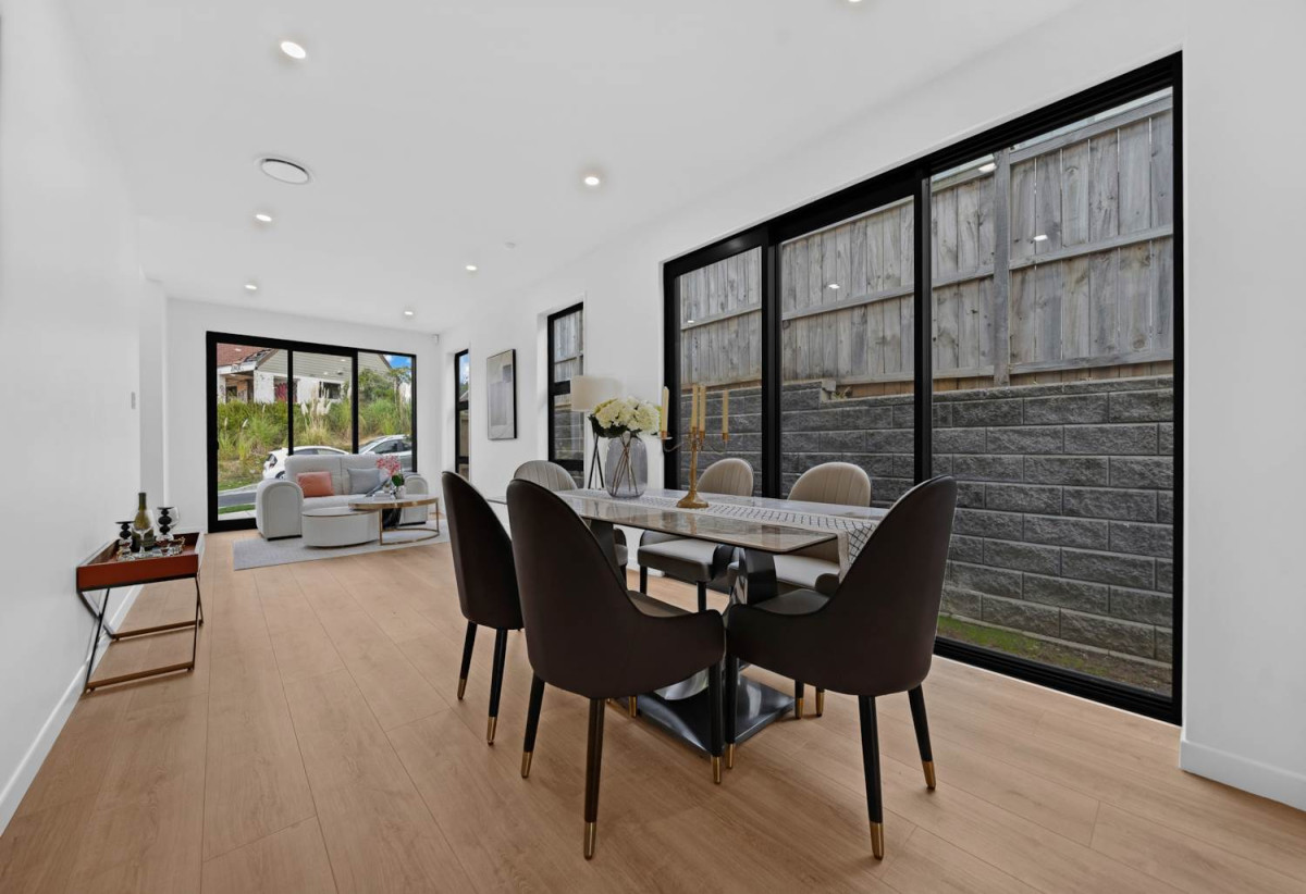 Brandnew 4 beds (2 ensuites) 3.5 bath house, Bonus room—perfect as a study, home office, or nursery, 1 ensuite ground floor, a tandem garage plus two extra off parking spaces, minutes to Ormiston Town Centre and Botany Shopping Mall, schools, 0.4 km to Te Uho o Te Nikau Primary School, 1.2 km to Ormiston Junior College, 1.3 km to Ormiston Senior College, 27 Obelus Road, Flat Bush, Auckland