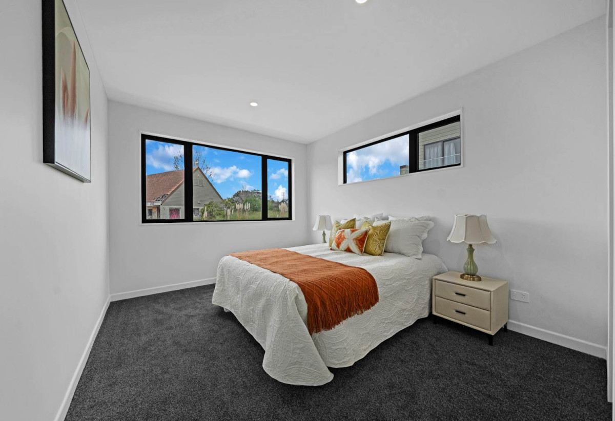Brandnew 4 beds (2 ensuites) 3.5 bath house, Bonus room—perfect as a study, home office, or nursery, 1 ensuite ground floor, a tandem garage plus two extra off parking spaces, minutes to Ormiston Town Centre and Botany Shopping Mall, schools, 0.4 km to Te Uho o Te Nikau Primary School, 1.2 km to Ormiston Junior College, 1.3 km to Ormiston Senior College, 27 Obelus Road, Flat Bush, Auckland