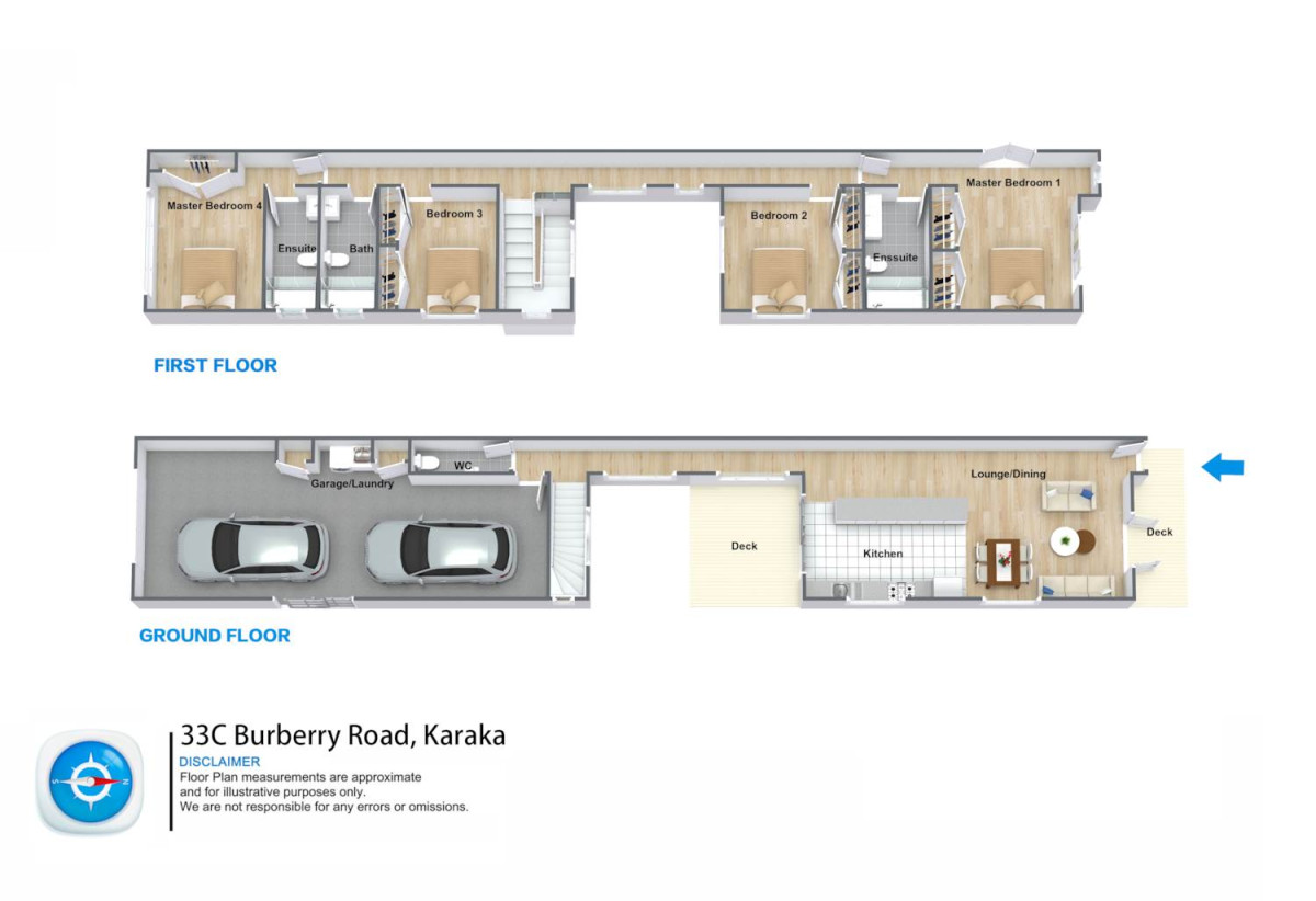 Brandnew 4 beds 3 baths Duplex home with Tandem Garage, Located near the highway, supermarket, and an upcoming shopping hub, 0.4 km to Ngakoroa School, 33C Burberry Road, Drury, Auckland