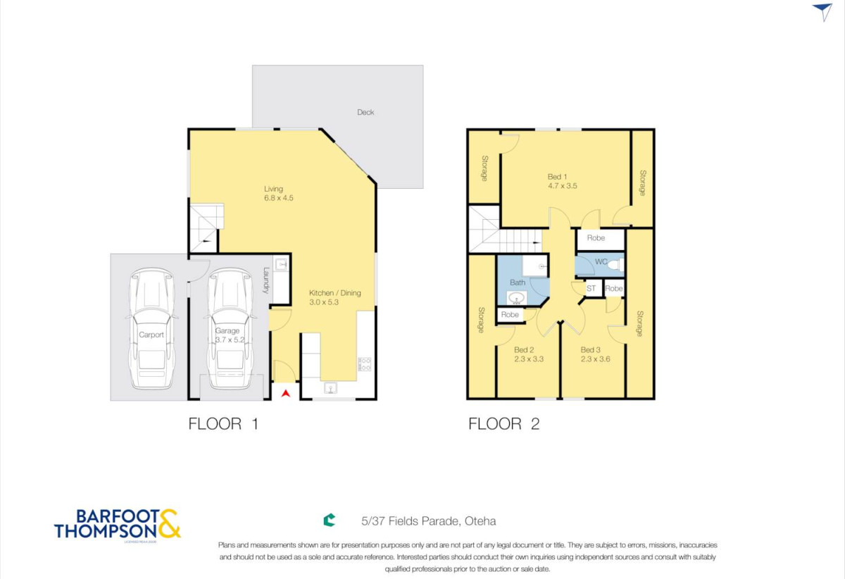 Brick 3 beds 1 bath house with garage, minutes schools, Albany Mall, motorway access, 0.4 km to Oteha Valley School, 0.5 km to Northcross Intermediate, 5/37 Fields Parade, Oteha, Auckland
