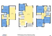 176m2 Brandnew standalone 6 beds (1 ensuite) 4 baths house with garage, 2 beds 1 bath ground floor, close to schools, shops, supermarkets, reserves, golf club, 0.6 km to Lynfield College, 75 Mcfadzean Drive, Blockhouse Bay, Auckland