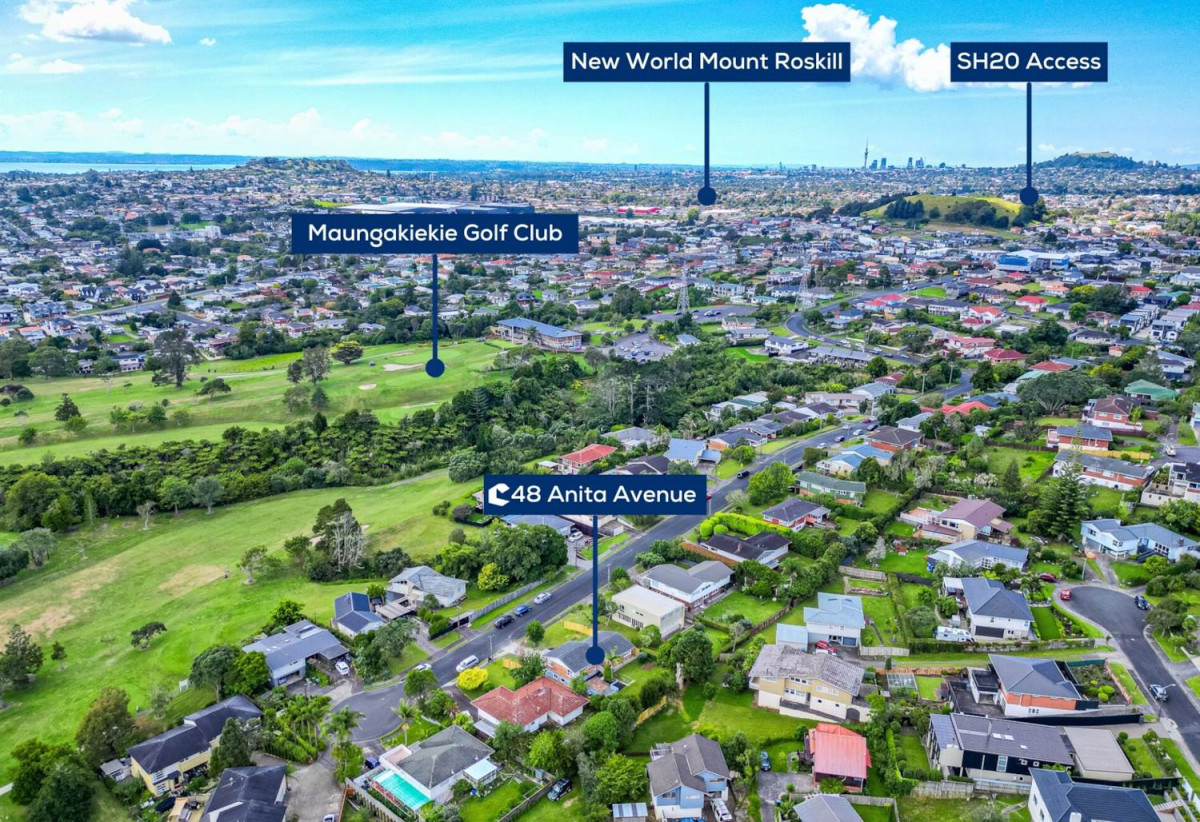 665m2 section, Renovated Brick and tile 3 beds + 2 large office rooms 1 bath house with double garage, close to Golf club, Leisure centre, shops, supermarkets, schools, 0.8 km to May Road School, 1.1 km to Waikowhai Intermediate, 1.4 km to Lynfield College, 48 Anita Avenue, Mt Roskill, Auckland