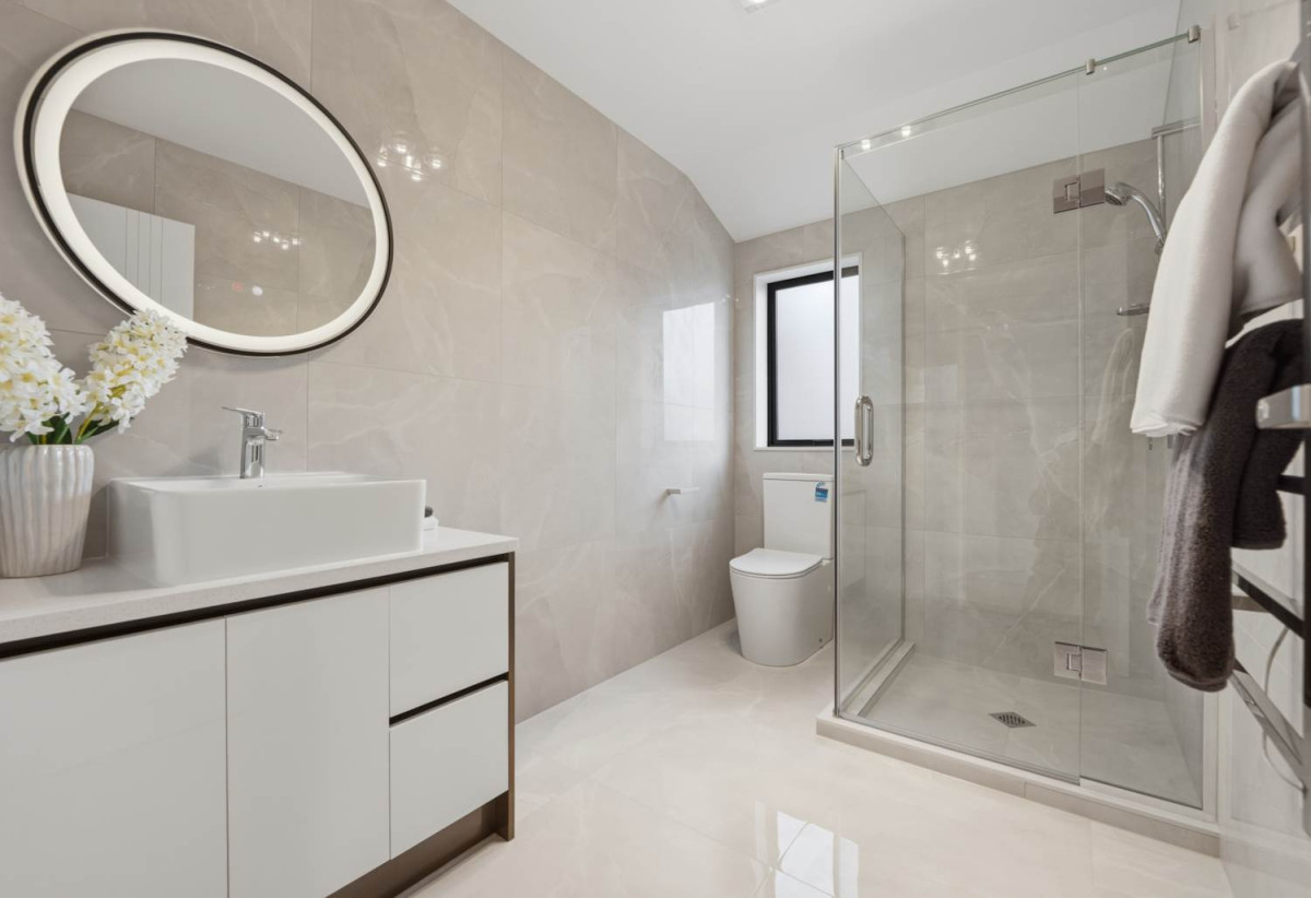 Next To Reserve With Water View, Brandnew 6 beds 5.5 baths house with double garage and 2-beds granny on 411m2 section, close to schools, shops, motorway access, 0.5 km to Mangapikopiko School, 17 Catalina Avenue, Rosehill, Auckland