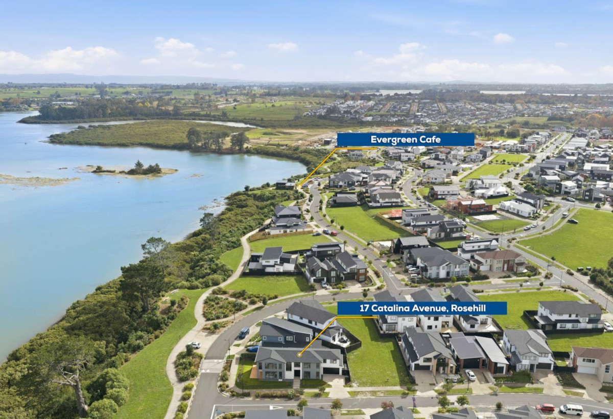 Next To Reserve With Water View, Brandnew 6 beds 5.5 baths house with double garage and 2-beds granny on 411m2 section, close to schools, shops, motorway access, 0.5 km to Mangapikopiko School, 17 Catalina Avenue, Rosehill, Auckland