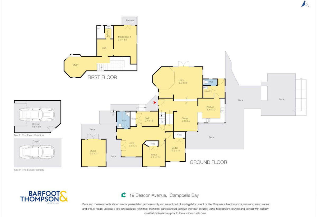 Once in 43 years, 865m2 section on Rangitoto College zone, 4 beds (1ensuite) 2.5 baths house with garage, 0.7 km to Mairangi Bay School, 1.3 km to Campbells Bay School, 1.8 km to Rangitoto College, 19 Beacon Avenue, Campbells Bay, Auckland
