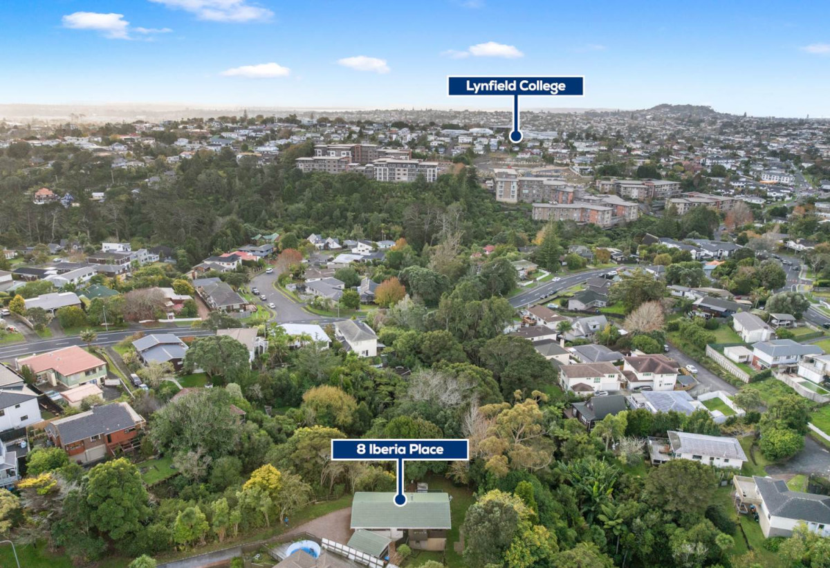 1017m2 section with RC for 2 standalone new houses, 4 beds 2 baths house with carport, 1bed 1 bath 1 lounge downstairs, close to reserves, beach, schools, shops, supermarket, 0.6 km to Halsey Drive School, 0.8 km to Lynfield College, 8 Iberia Place, Lynfield, Auckland