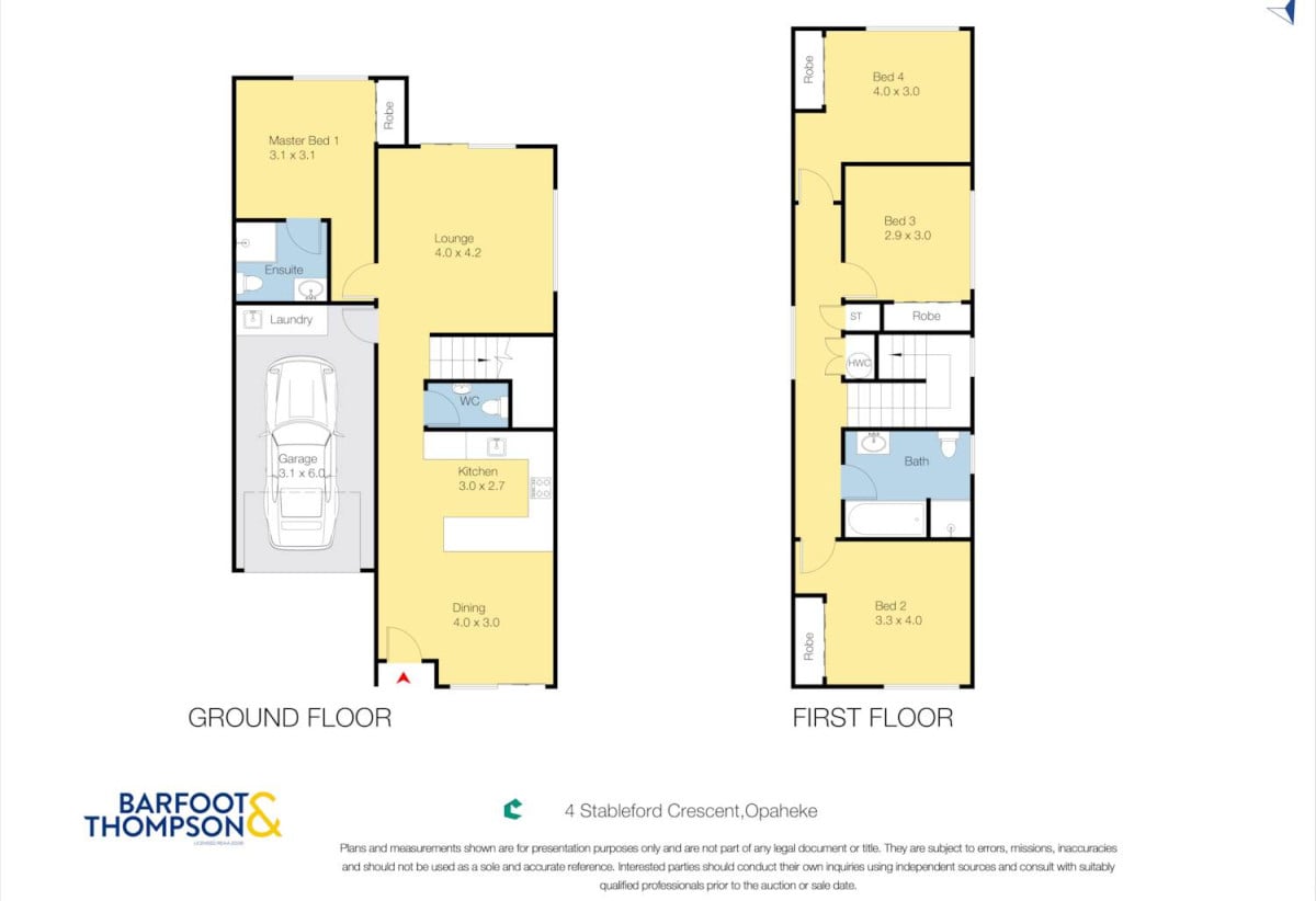 4 beds ( 1 ensuite) 2.5 baths house with garage, 1 ensuite ground floor, close to schools, town centre, motorway access, 0.8 km to Opaheke School, 4 Stableford Crescent, Opaheke, Auckland
