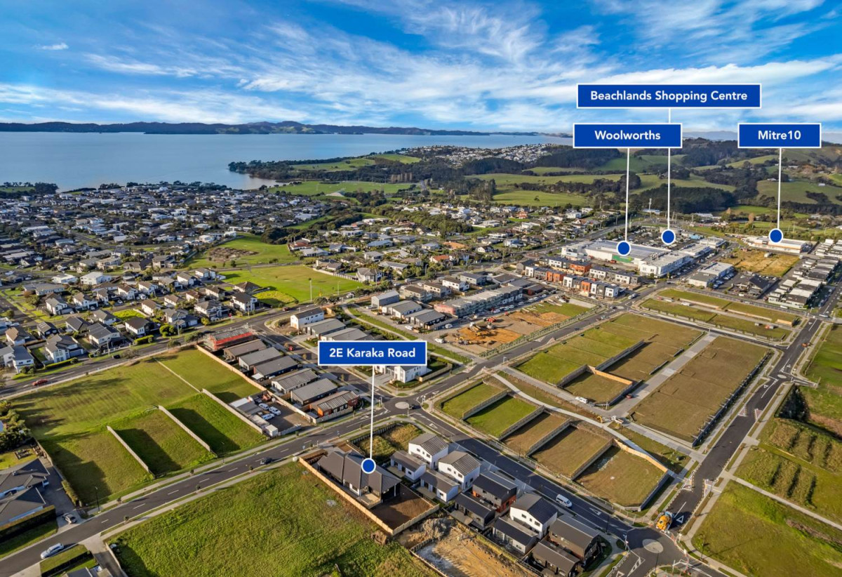 4 beds (2 ensuites) 3.5 baths house with double garage on 893m2 section, Close to the shopping centre and just moments from the beach, 0.8 km to Beachlands School, 2E Karaka Road, Beachlands, Auckland