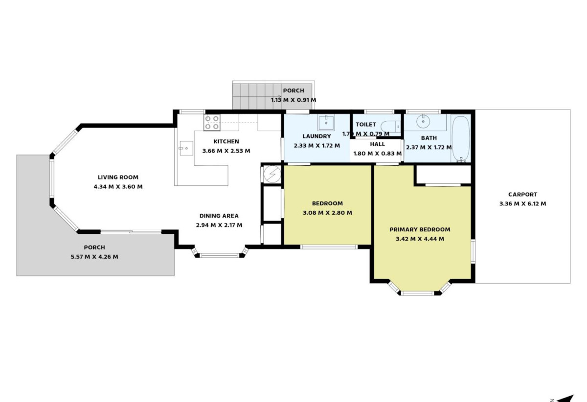 Standalone 2 beds 1 bath house with carport, close to schools, shops, supemarket, golf club, Lynfield Cove Beach, 0.2 km to Lynfield College, 172A White Swan Road, Mt Roskill, Auckland