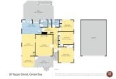 675m2 section, 3 beds 1 bath house with garage, close to schools, shops, supermarket, golf club, beach, 0.9 km to Green Bay Primary School, 1.2 km to Green Bay High School, 28 Taupo Street, Green Bay, Auckland