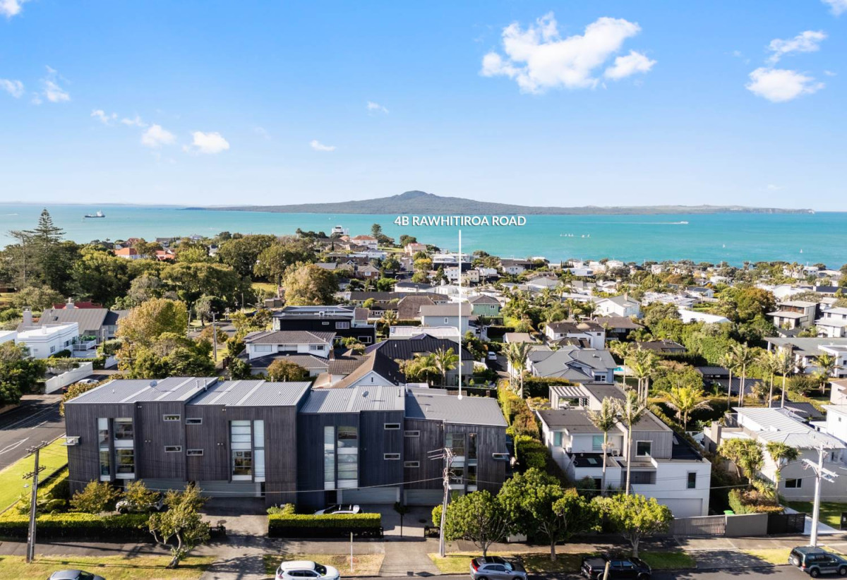 Built-in lift, 251m2 Sea Views 4 beds (2 ensuites) 3 baths home with double garage, Directly opposite Kohimarama School and a short stroll to the waterfront and village amenities, 0.9 km to Selwyn College, 4B Rawhitiroa Road, Kohimarama, Auckland