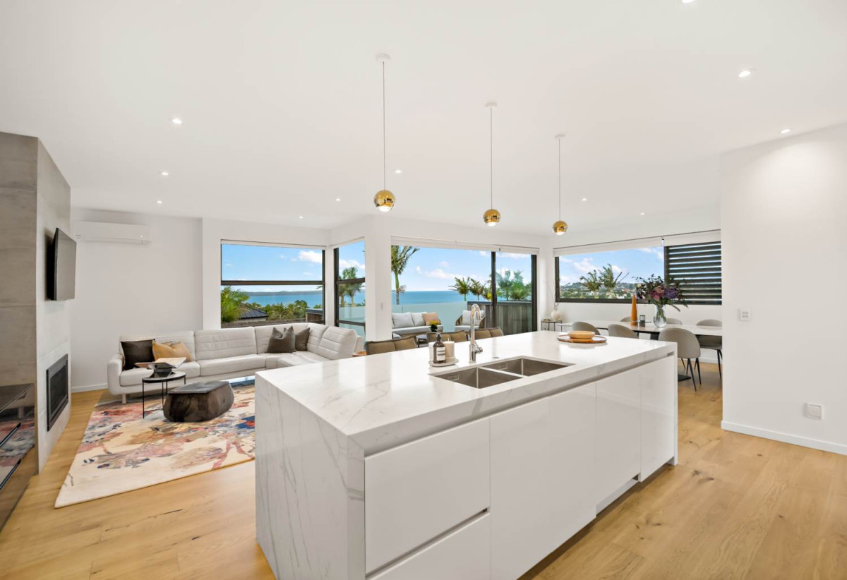 Built-in lift, 251m2 Sea Views 4 beds (2 ensuites) 3 baths home with double garage, Directly opposite Kohimarama School and a short stroll to the waterfront and village amenities, 0.9 km to Selwyn College, 4B Rawhitiroa Road, Kohimarama, Auckland