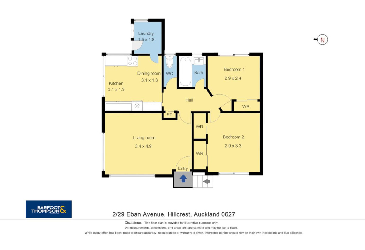 Renovated, Brick and tile 2 beds 1 bath home, Healthy Homes Report available, 2/29 Eban Avenue is also for sale, total 736m2 section with RC in place, Services and drainage connections available, close to schools, shopping centres, , 0.5 km to Willow Park School, 1/29 Eban Avenue, Hillcrest, Auckland
